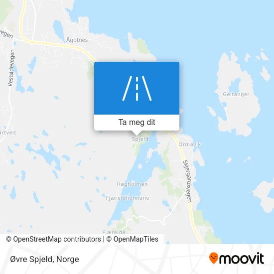 Øvre Spjeld kart