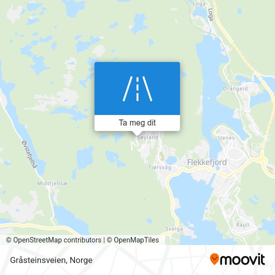 Gråsteinsveien kart