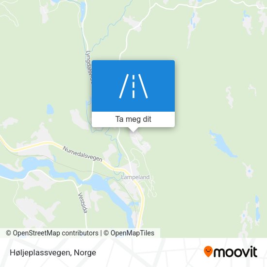 Høljeplassvegen kart