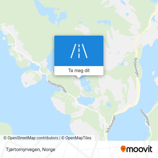 Tjørtomyrvegen kart