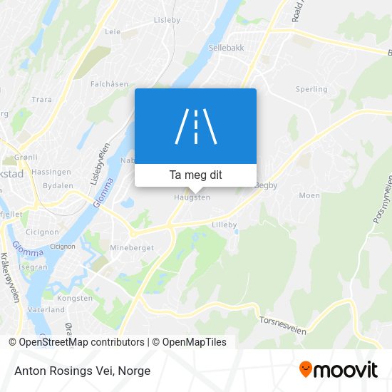 Anton Rosings Vei kart