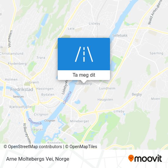 Arne Moltebergs Vei kart
