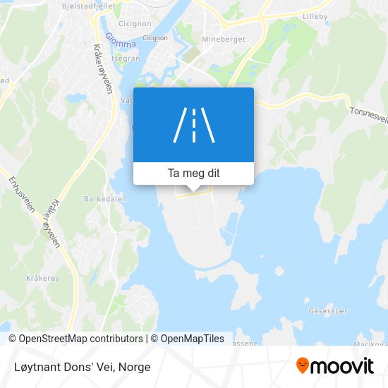 Løytnant Dons' Vei kart
