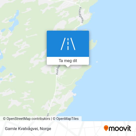 Gamle Kvalvågvei kart