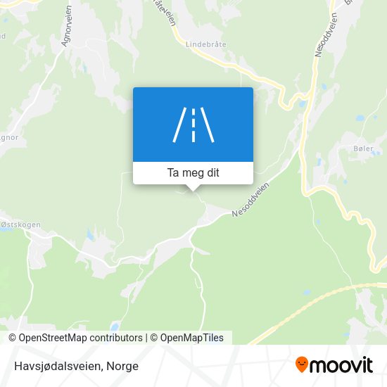 Havsjødalsveien kart