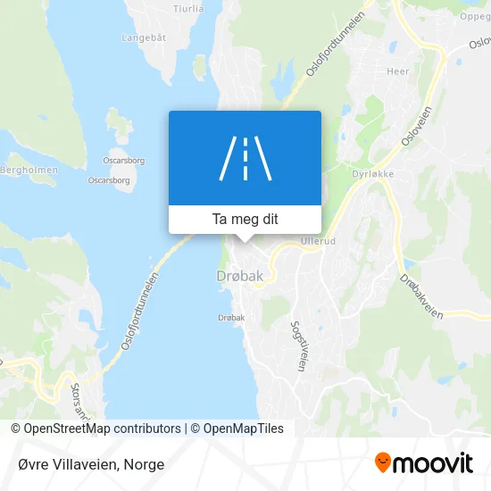 Øvre Villaveien kart