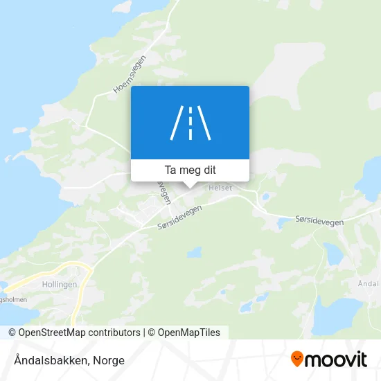 Åndalsbakken kart