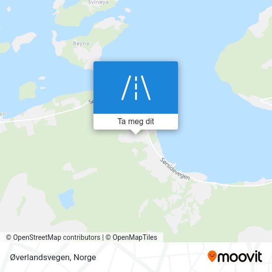 Øverlandsvegen kart