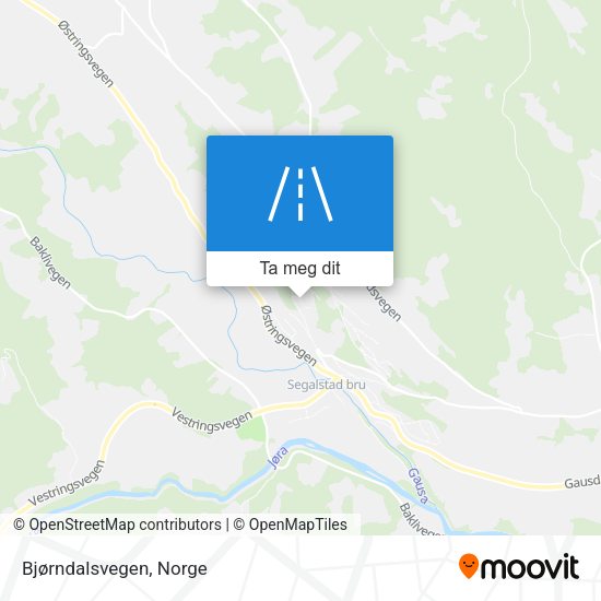 Bjørndalsvegen kart