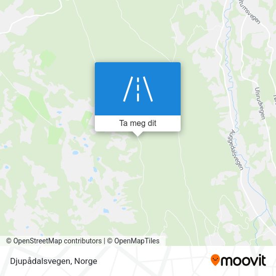 Djupådalsvegen kart
