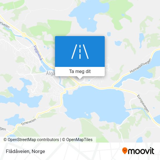 Flådåveien kart