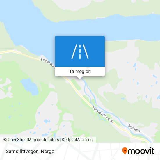 Samslåttvegen kart