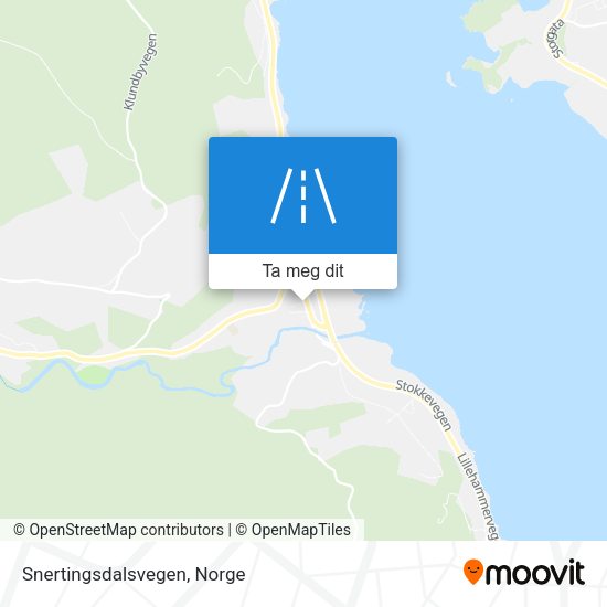 Snertingsdalsvegen kart
