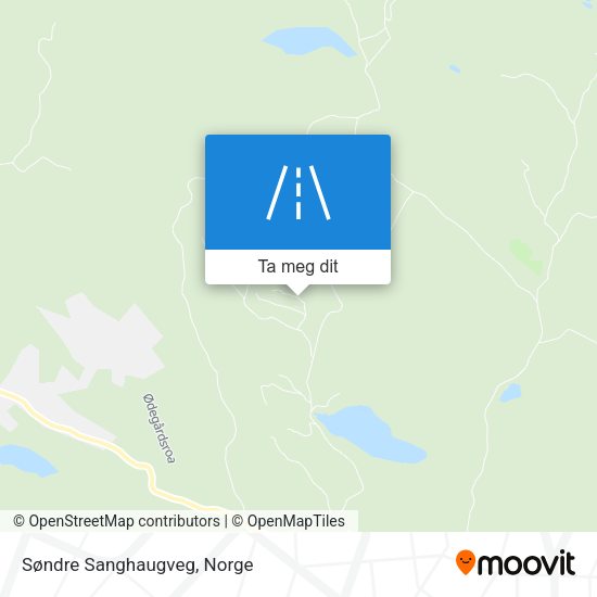 Søndre Sanghaugveg kart