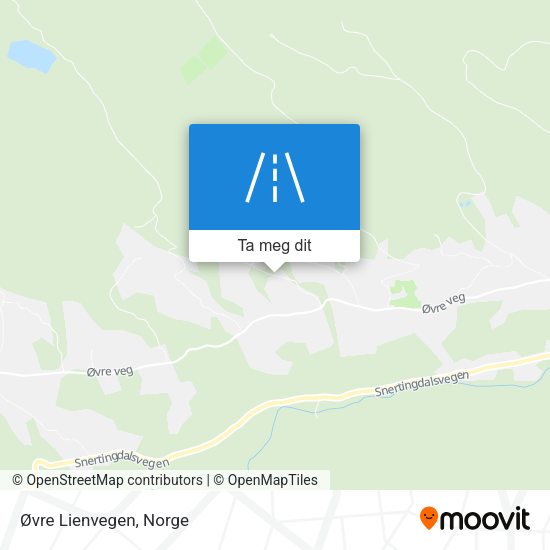 Øvre Lienvegen kart