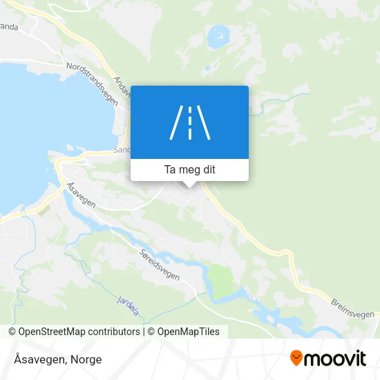 Åsavegen kart