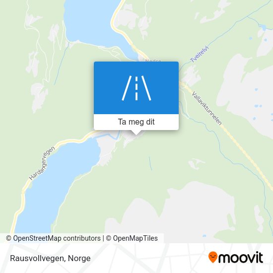 Rausvollvegen kart