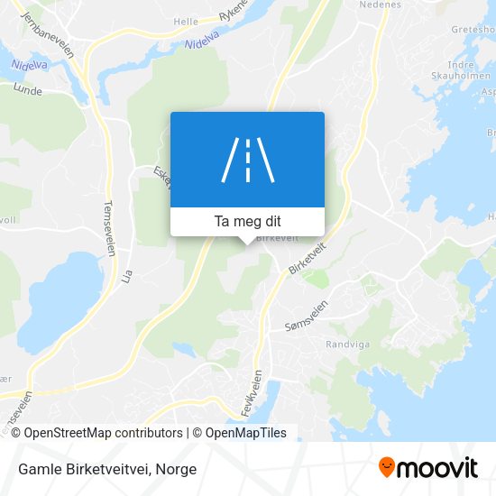 Gamle Birketveitvei kart