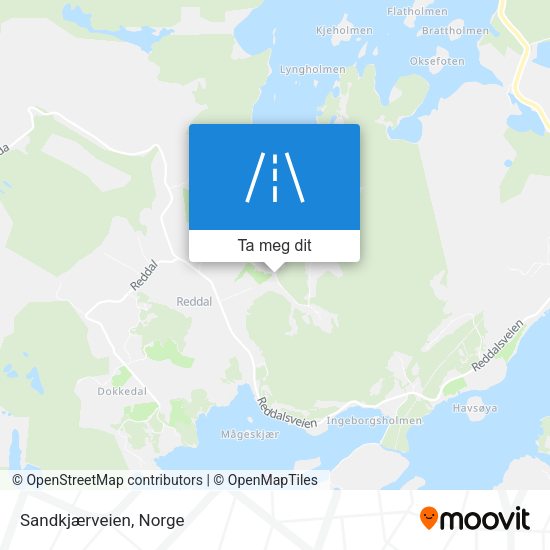 Sandkjærveien kart