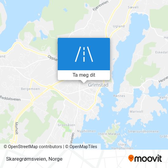 Skaregrømsveien kart