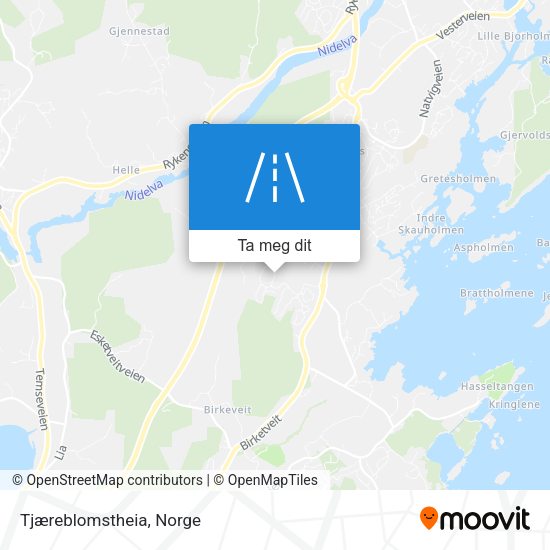 Tjæreblomstheia kart