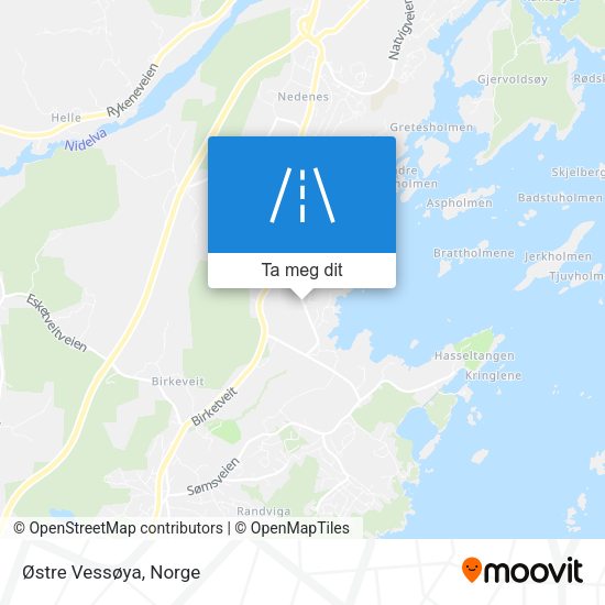 Østre Vessøya kart