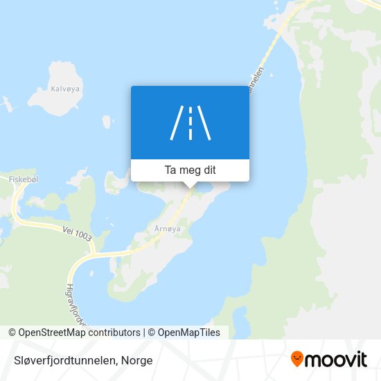 Sløverfjordtunnelen kart