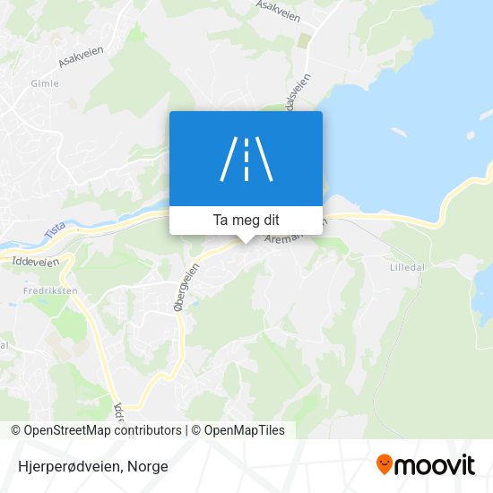 Hjerperødveien kart