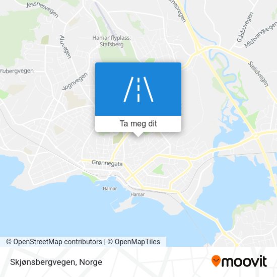 Skjønsbergvegen kart