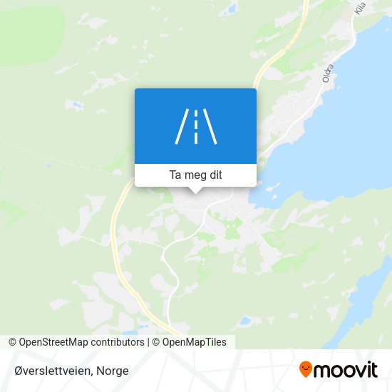 Øverslettveien kart