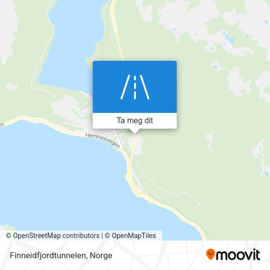 Finneidfjordtunnelen kart