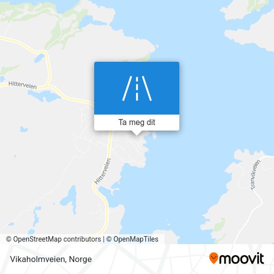 Vikaholmveien kart