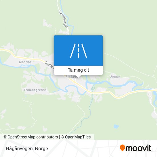Hågånvegen kart