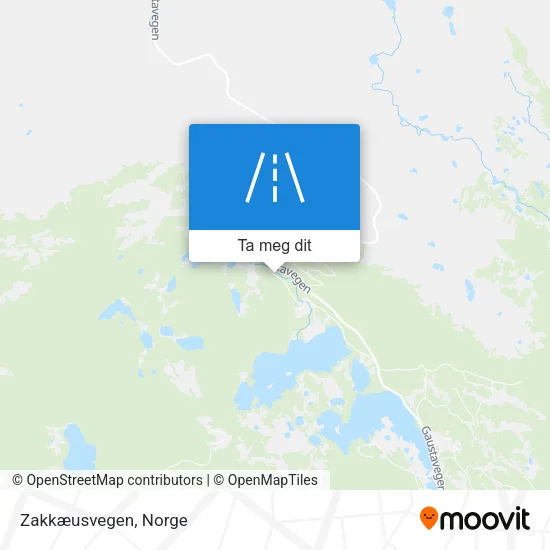 Zakkæusvegen kart