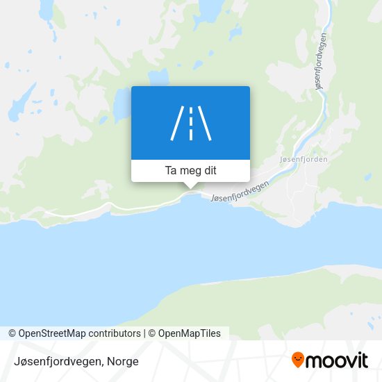 Jøsenfjordvegen kart