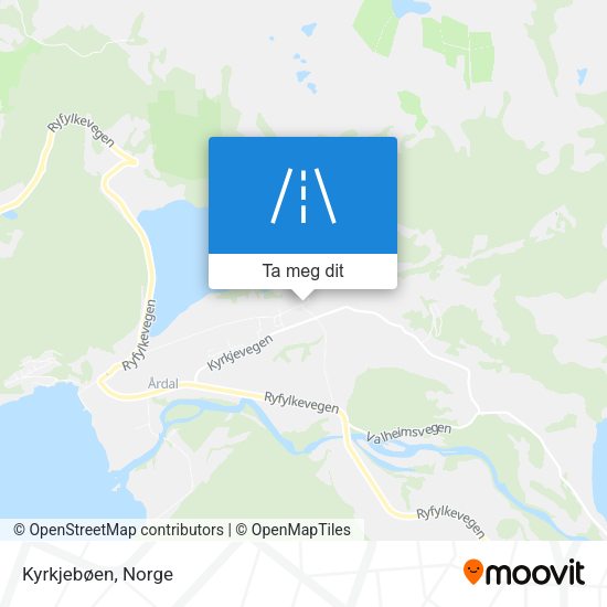 Kyrkjebøen kart
