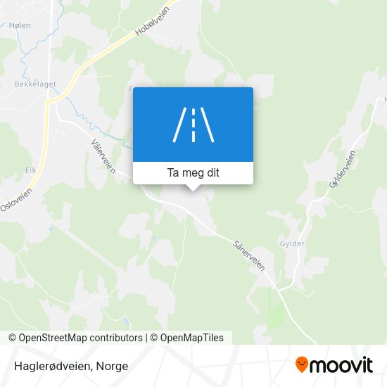 Haglerødveien kart