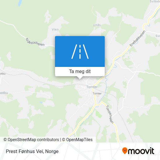 Prest Fønhus Vei kart