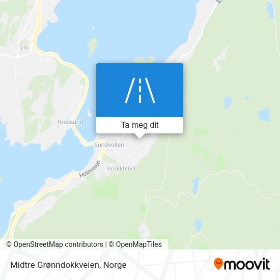 Midtre Grønndokkveien kart
