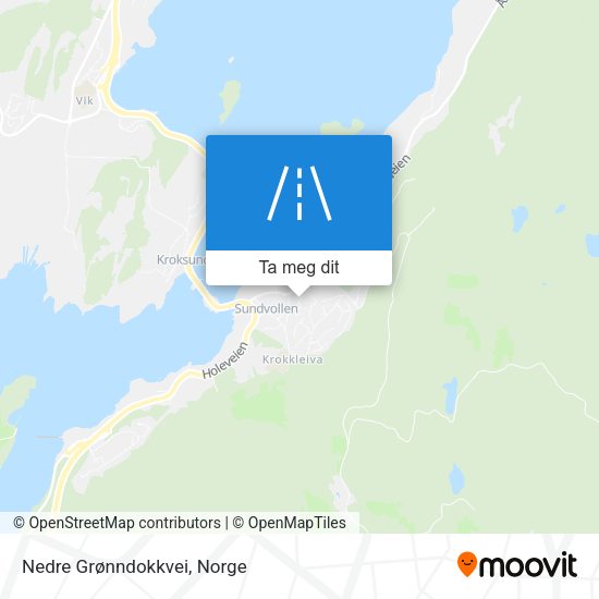 Nedre Grønndokkvei kart