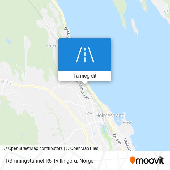 Rømningstunnel R6 Tvillingbru kart