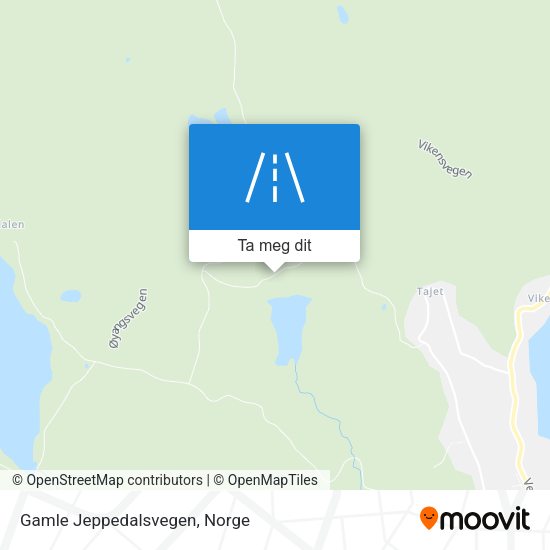 Gamle Jeppedalsvegen kart