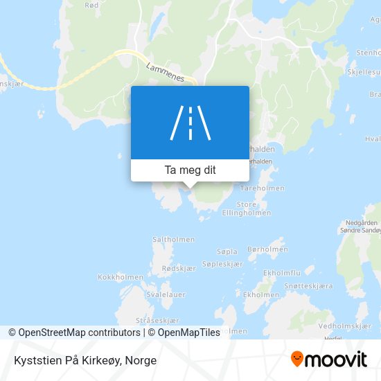Kyststien På Kirkeøy kart
