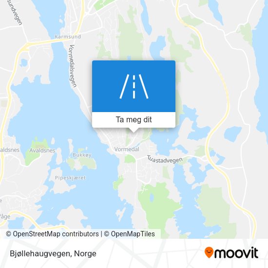 Bjøllehaugvegen kart