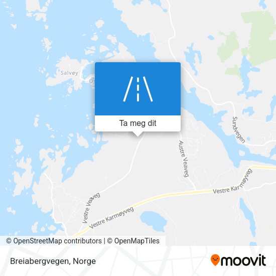 Breiabergvegen kart