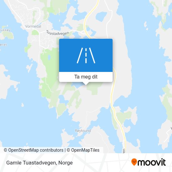 Gamle Tuastadvegen kart