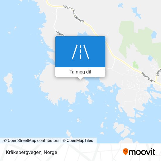 Kråkebergvegen kart