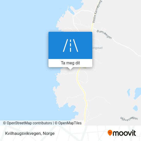 Kvilhaugsvikvegen kart