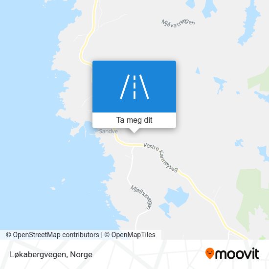Løkabergvegen kart