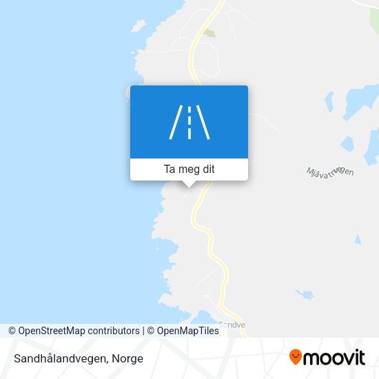 Sandhålandvegen kart